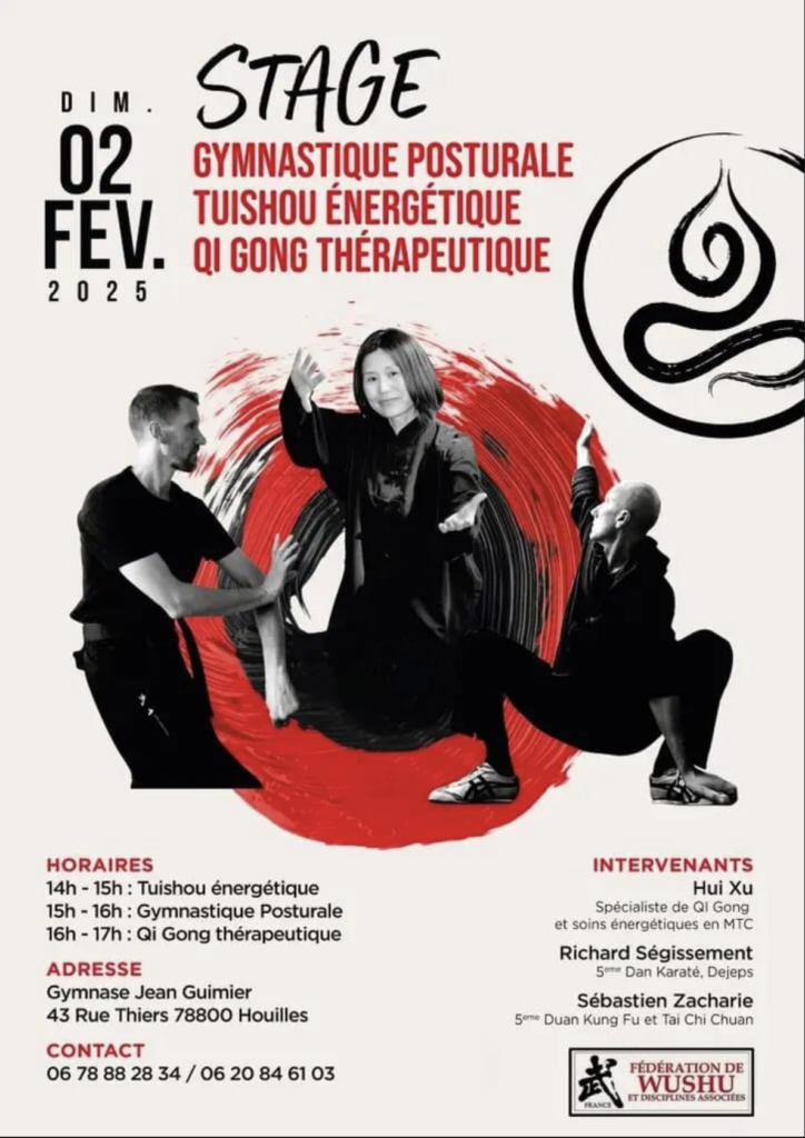 STAGE DE QI GONG & TUISHOU
Le dimanche 2 février 2025