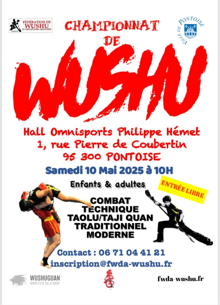 Lire la suite à propos de l’article ***CHAMPIONNAT DE WUSHU 10 MAI 2025 À PONTOISE***